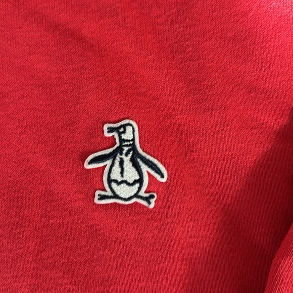 Penguin red men’s med hoodie - Picture 2 of 4
